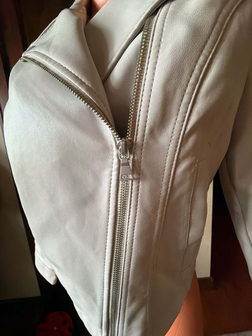 Express Women's Faux Leather Moto Biker Jacket, Size Medium - Picture 5 of 15